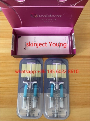 Juvederm Ultra 3 2x1ml خطوط الوجه حمض الهيالورونيك الحشوات الجلدية للتجاعيد