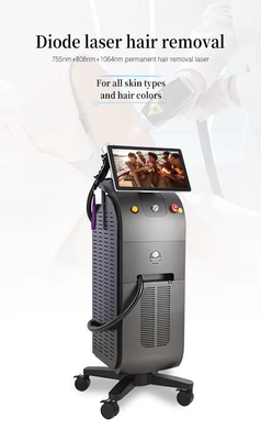4K ديود 755nm 808nm 1064nm الثلج التيتانيوم ليزر إزالة الشعر آلة 3 موجات