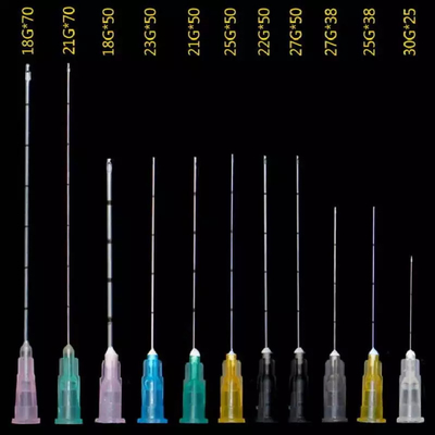 23G حمض الهيالورونيك المستخدم لمرة واحدة للجمال إبرة عمياء إبرة حقن