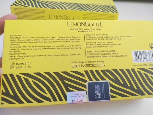 Lemon Bottle Lipolysis Solution Advanced Fat Dissolving Injection for Face and Body Belly Slimming, Premium Lipolytic Serum Safe Fast Weight Loss Treatment