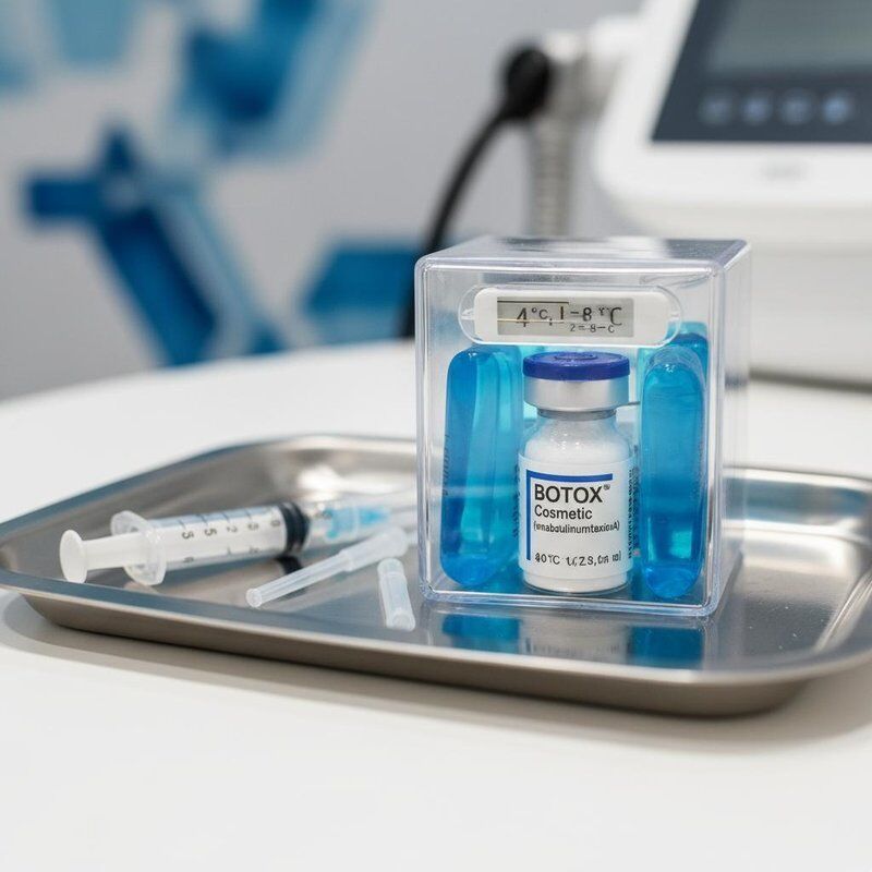 شكل مسحوق من بوتوكس أليرجان محفوظ في درجة حرارة 2-8 درجة مئوية، خيار قابل للحقن للعيادات الطبية وممارسي التجميل الذين يتطلبون نتائج متسقة