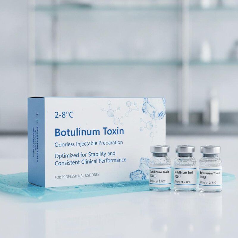 2- 8 درجة حرارة (Botulinum Toxin) دواء حقن عديم الرائحة محسّن للاستقرار والأداء السريري المتسق