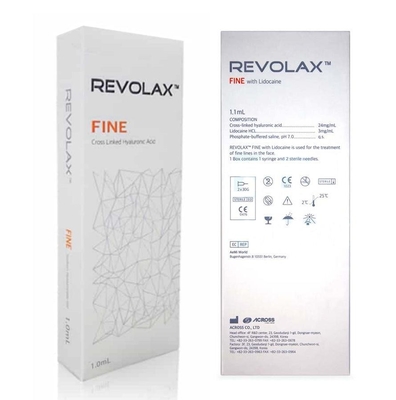 24 Mg / Ml 1.1ml Revolax Hyaluronic Acid Dermal Filler للتجاعيد الدقيقة